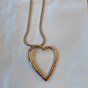 Rose Gold Off Set Heart Necklace